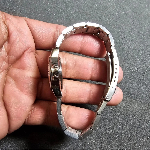 TFX By Bulova Ladies Quartz Watch Silver Tone White Date Just Dial Working - Picture 6 of 9